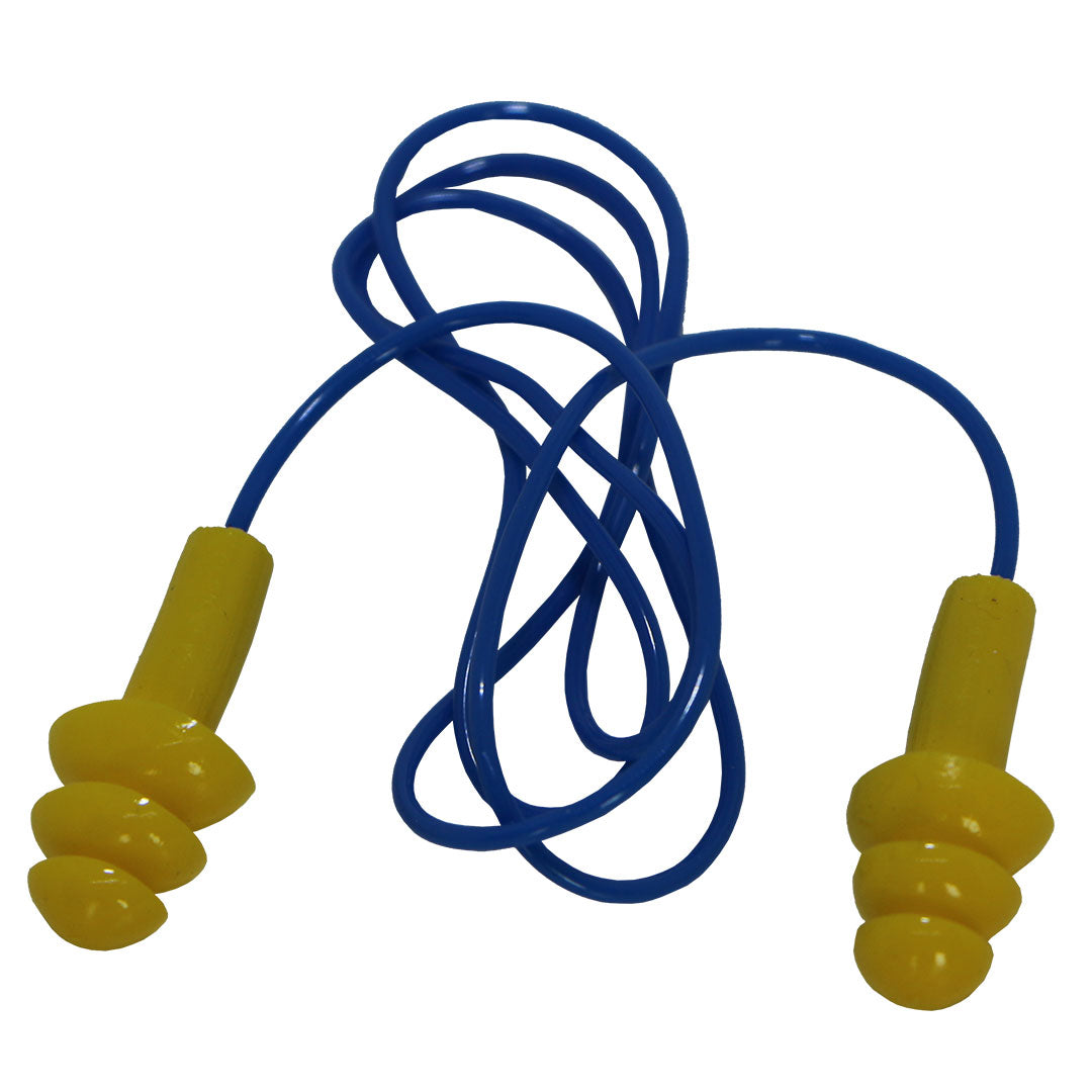 Pinnacle Tri-Flange Reusable Ear Plugs With Cord