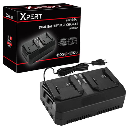 20V Dual Battery Fast Charger 6A