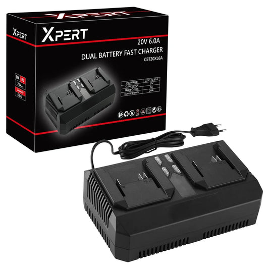 20V Dual Battery Fast Charger 6A