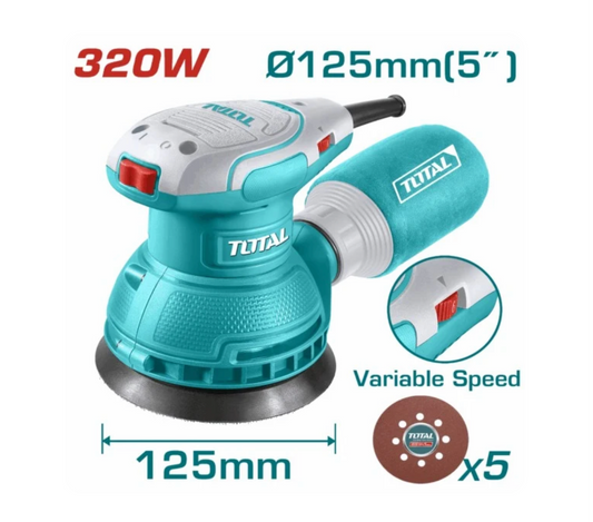 Total 220V Rotary Sander 125mm 320W