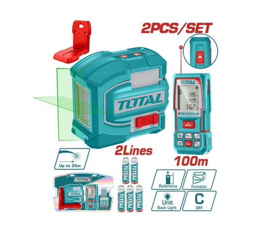 Total Elec Laser Distance 100mm + Level 2PC KIT
