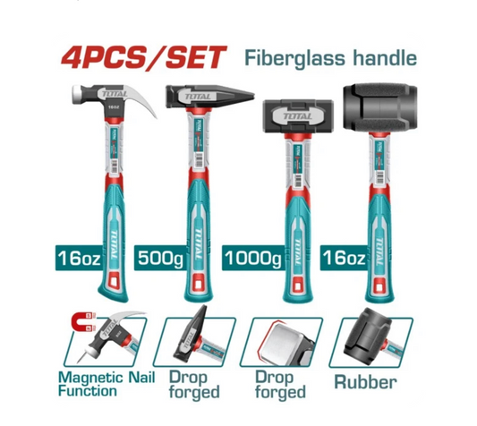 Total Hammer Set 4Pc