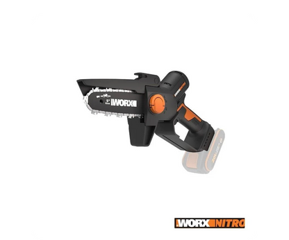 WORX NITRO BL One Hand Chain Saw 12Ccm Chain (self oiling) 20V TOOL ONLY