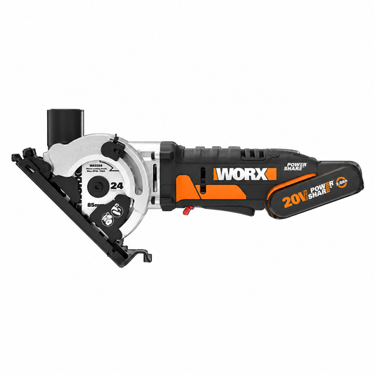 WORX Cordless Circular Saw 20V | no: 2500/min | 85mm | 1 Blade Version | TOOL ONLY