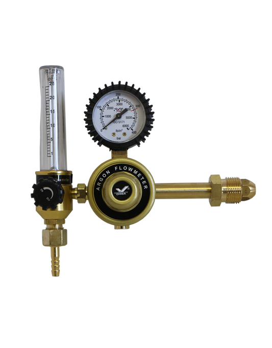 Brass bonnet argon flow meter