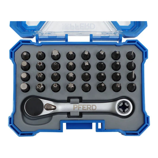 Pferd 33 Piece Screwdriver Bit Set with Mini Ratchet